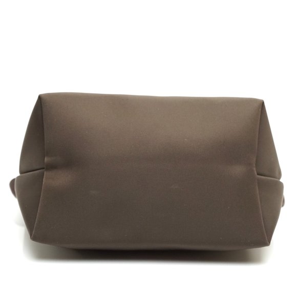 Auth Long Champ Hand Bag Brown Nylon #7064L44 - Picture 6 of 12